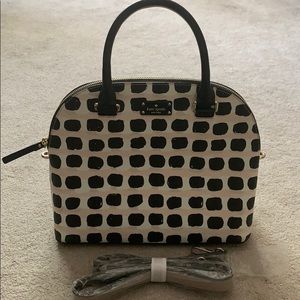 Kate Spade Dome Satchel: cream, tan, black & blush